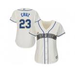 Women's Seattle Mariners #23 Nelson Cruz Cream Alternate Stitched MLB Jersey