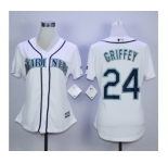 women mlb jerseys seattle mariners #24 griffey white