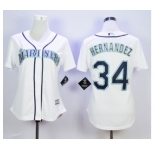 women mlb jerseys seattle mariners #34 hernandez white