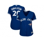 Women Toronto Blue Jays #20 Josh Donaldson Majestic Royal 2018 Spring Training Cool Base Player Jersey