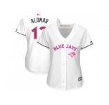 Women's Toronto Blue Jays #12 Roberto Alomar White Mother's Day Cool Base Stitched MLB Jersey