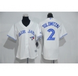 Women's Toronto Blue Jays #2 Troy Tulowitzki White Cool Base Jersey
