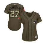 Women's Toronto Blue Jays #27 Vladimir Guerrero Jr. Authentic Green Salute to Service Baseball Jersey