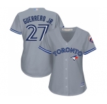 Women's Toronto Blue Jays #27 Vladimir Guerrero Jr. Authentic Grey Road Baseball Jersey