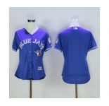 Women's Toronto Blue Jays Blank Majestic Blue 40th Anniversary Patch Cool Base Jersey