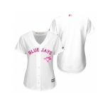Women's Toronto Blue Jays White Home 2016 Mother's Day Cool Base Team Jersey