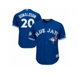 Youth Majestic Toronto Blue Jays #20 Josh Donaldson Authentic Royal Blue 2017 Spring Training Cool Base MLB Jersey