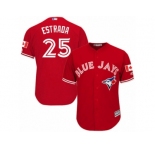 Youth Majestic Toronto Blue Jays #25 Marco Estrada Authentic Red Canada Day MLB Jersey