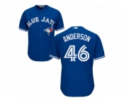 Youth Majestic Toronto Blue Jays #46 Brett Anderson Authentic Blue Alternate MLB Jersey