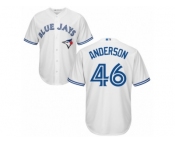 Youth Majestic Toronto Blue Jays #46 Brett Anderson Authentic White Home MLB Jersey