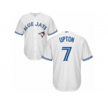 Youth Majestic Toronto Blue Jays #7 B.J. Upton Authentic White Home MLB Jersey