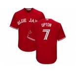 Youth Majestic Toronto Blue Jays #7 B.J. Upton Replica Red Canada Day MLB Jersey