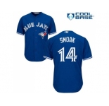 Youth Toronto Blue Jays #14 Justin Smoak Blue Alternate Stitched MLB Jersey