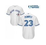 Youth Toronto Blue Jays #23 Dalton Pompey White Cool Base Stitched MLB Jersey