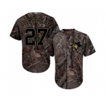 Youth Toronto Blue Jays #27 Vladimir Guerrero Jr. Authentic Camo Realtree Collection Flex Base Baseball Jersey