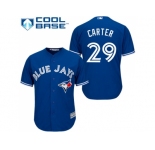 Youth Toronto Blue Jays #29 Joe Carter Blue Cool Base Stitched MLB Jersey