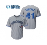 Youth Toronto Blue Jays #41 Aaron Sanchez Grey Cool Base Stitched MLB Jersey