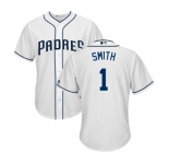 Youth Majestic San Diego Padres #1 Ozzie Smith Replica White Home Cool Base MLB Jersey