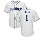 Youth Majestic San Diego Padres #1 Ozzie Smith Replica White Home Cool Base MLB Jersey