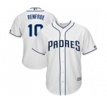 Youth Majestic San Diego Padres #10 Hunter Renfroe Replica White Home Cool Base MLB Jersey