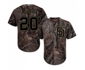 Youth Majestic San Diego Padres #20 Carlos Asuaje Authentic Camo Realtree Collection Flex Base MLB Jersey