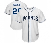 Youth Majestic San Diego Padres #20 Carlos Asuaje Replica White Home Cool Base MLB Jersey