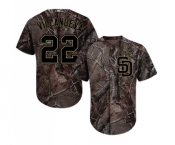 Youth Majestic San Diego Padres #22 Christian Villanueva Authentic Camo Realtree Collection Flex Base MLB Jersey