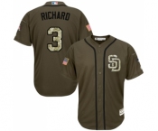 Youth Majestic San Diego Padres #3 Clayton Richard Authentic Green Salute to Service Cool Base MLB Jersey