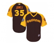 Youth Majestic San Diego Padres #35 Randy Jones Authentic Brown 2016 All-Star National League BP Cool Base Cool Base MLB Jersey
