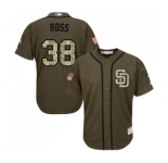 Youth Majestic San Diego Padres #38 Tyson Ross Authentic Green Salute to Service Cool Base MLB Jersey