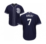 Youth Majestic San Diego Padres #7 Manuel Margot Replica Navy Blue Alternate 1 Cool Base MLB Jersey