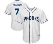 Youth Majestic San Diego Padres #7 Manuel Margot Replica White Home Cool Base MLB Jersey