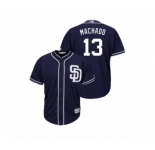 Youth Padres #13 Manny Machado Majestic Alternate Cool Base Jersey