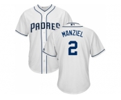 Youth San Diego Padres #2 Johnny Manziel White Cool Base Stitched MLB Jersey