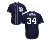 Youth San Diego Padres #34 Rollie Fingers Navy blue Cool Base Stitched MLB Jersey