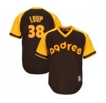 Youth San Diego Padres #38 Aaron Loup Authentic Brown Alternate Cooperstown Cool Base Baseball Jersey