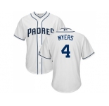 Youth San Diego Padres #4 Wil Myers White Cool Base Stitched MLB Jersey