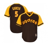 Youth San Diego Padres #5 Greg Garcia Replica Brown Alternate Cooperstown Cool Base Baseball Jersey