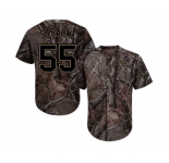 Youth San Diego Padres #55 Matt Strahm Authentic Camo Realtree Collection Flex Base Baseball Jersey