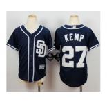 Youth mlb jerseys san diego padres #27 kemp blue