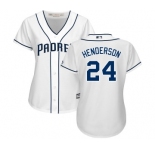 Women's Majestic San Diego Padres #24 Rickey Henderson Replica White Home Cool Base MLB Jersey