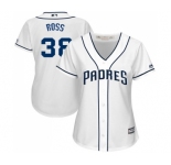 Women's Majestic San Diego Padres #38 Tyson Ross Replica White Home Cool Base MLB Jersey
