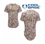 Women's Majestic San Diego Padres #4 Wil Myers Replica Camo Alternate 2 Cool Base MLB Jersey