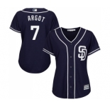 Women's Majestic San Diego Padres #7 Manuel Margot Replica Navy Blue Alternate 1 Cool Base MLB Jersey