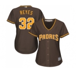Women's San Diego Padres #32 Franmil Reyes Authentic Brown Alternate Cool Base Baseball Jersey