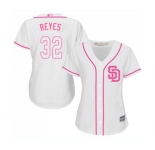 Women's San Diego Padres #32 Franmil Reyes Authentic White Fashion Cool Base Baseball Jersey