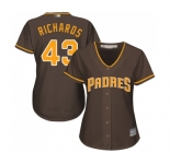 Women's San Diego Padres #43 Garrett Richards Authentic Brown Alternate Cool Base Baseball Jersey