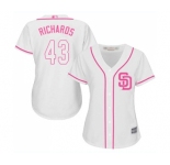 Women's San Diego Padres #43 Garrett Richards Authentic White Fashion Cool Base Baseball Jersey