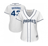 Women's San Diego Padres #43 Garrett Richards Authentic White Home Cool Base Baseball Jersey