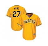 Youth Pittsburgh Pirates #27 Jung-ho Kang Gold Cool Base Stitched MLB Jersey